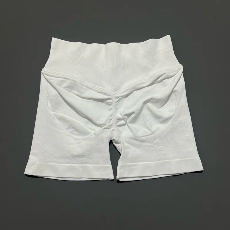 HISTELLO Impact Shorts 4.5" Women Yoga Shorts Seamless Low Waist Scrunch Bum Gym Leggings Workout Stretch Fitness Sports Shorts