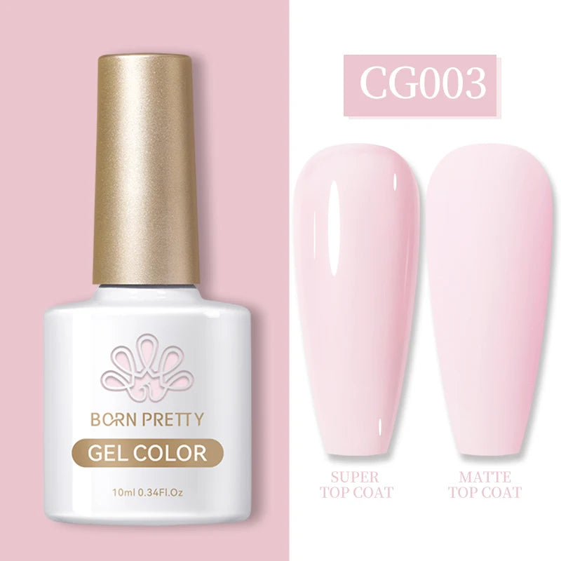 BORN PRETTY 10ml Gel Nail Polish Gel 130 Colors Semi Permanent Solid Nail Gel Varnish Soak Off UV Gel for Base Top Coat