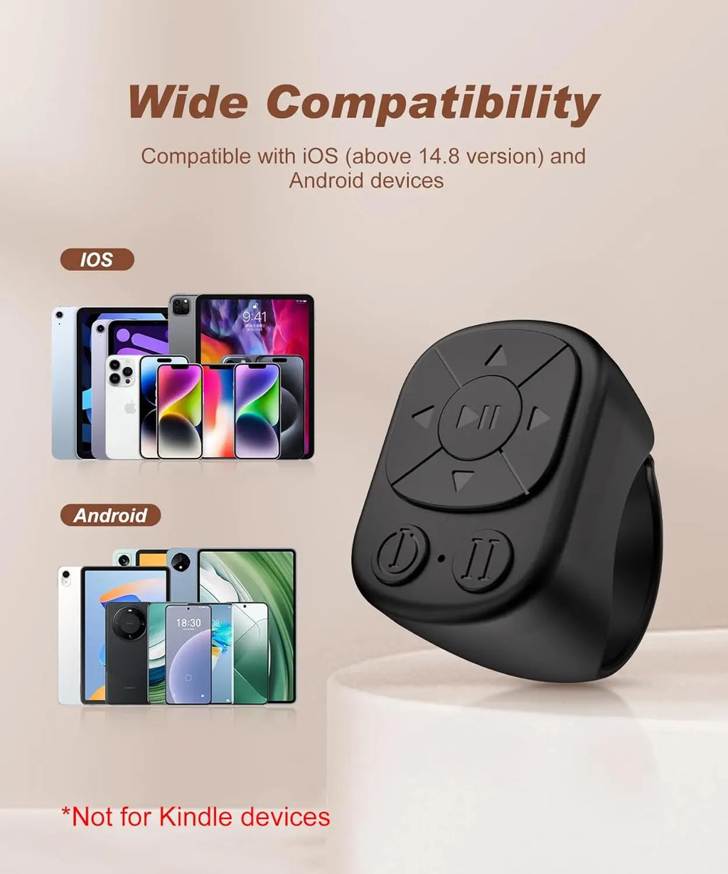 Bluetooth Page-Turning Ring Remote