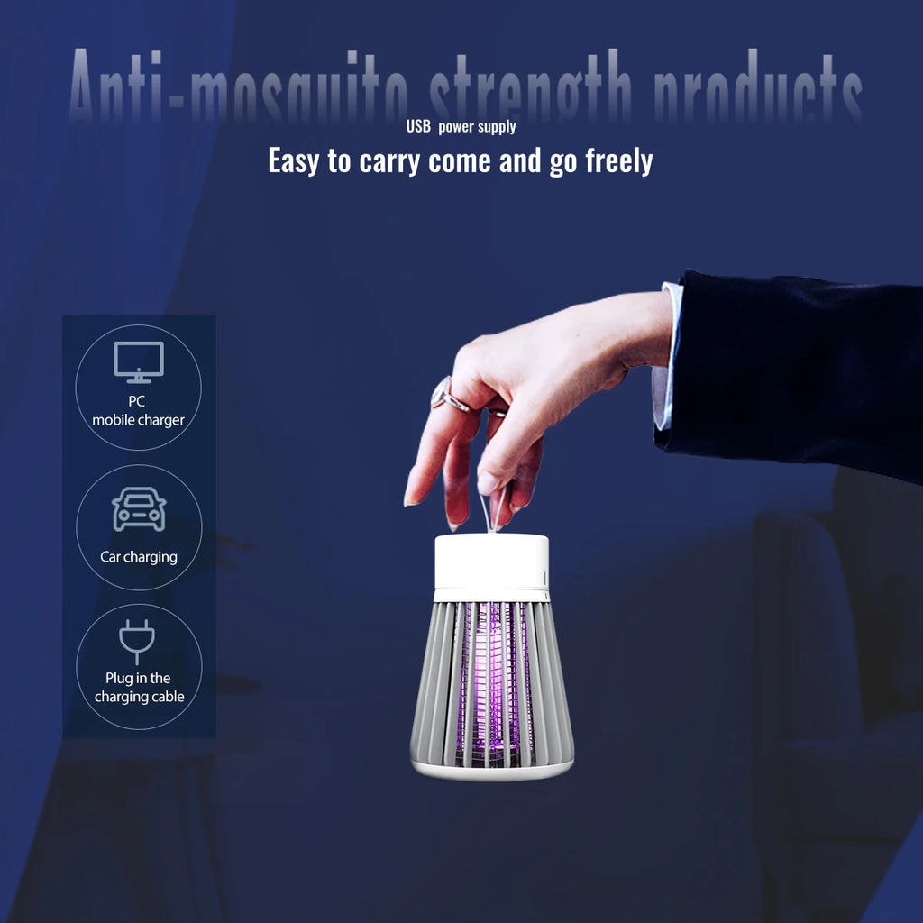 Electric mosquito killer lamp, 2-in-1 insect trap, USB, with LED light, for bedroom, outdoor camping, wasps, mosquitoes