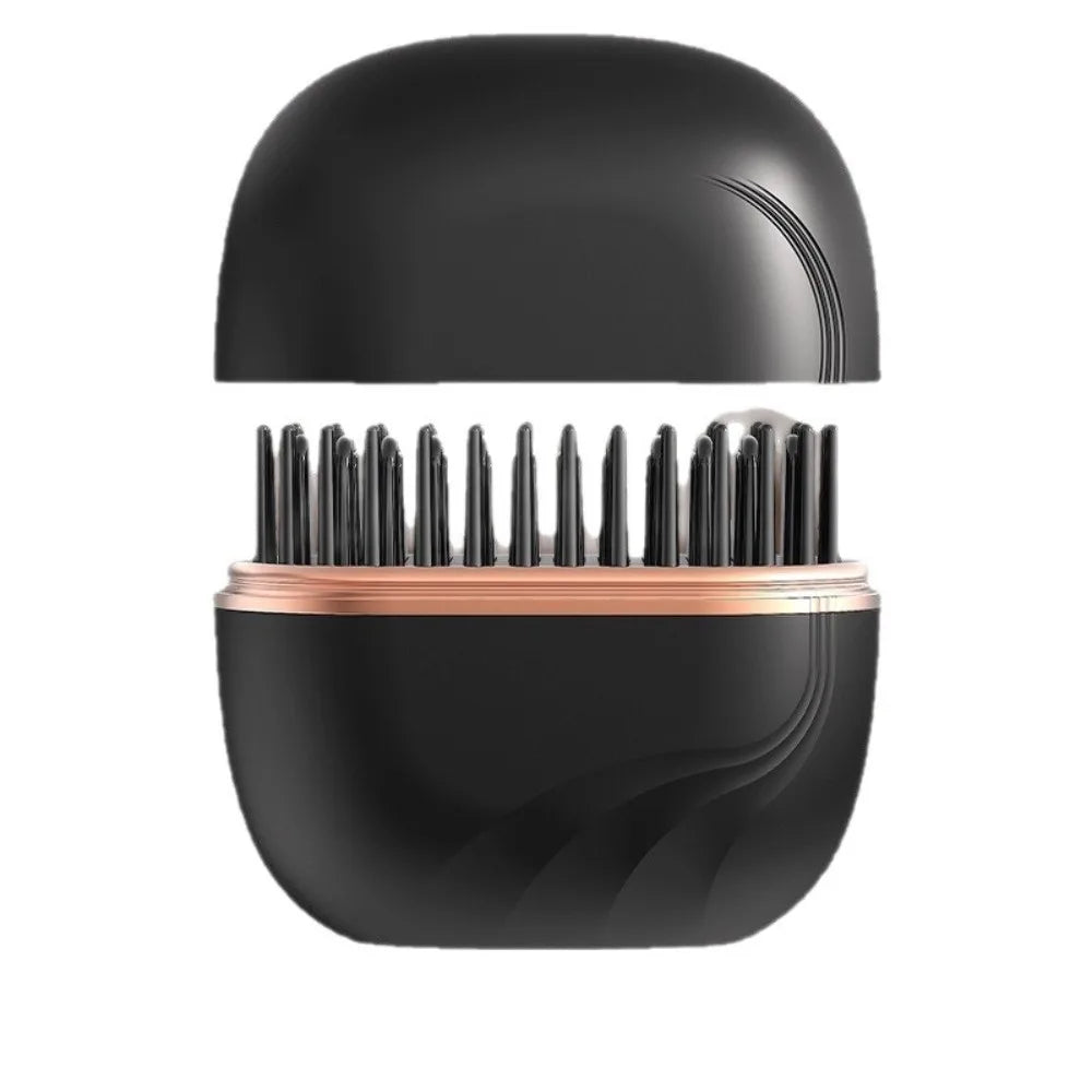 Mini Electric Heating Hair Straightener Brush Portable Hairdressing Tool Cordless Hair Straightener Comb Rechargeable