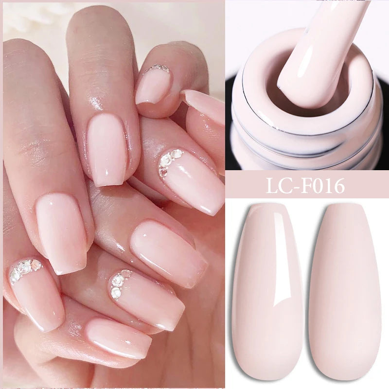 LILYCUTE 15ML Quick Extension Gel Nail Polish Milky White Clear Pink Color French Manicure Finger Prolong Nail Hard Gel Varnish