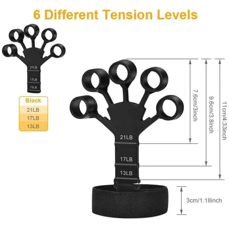 Finger exerciser, grip trainer, hand therapy, finger workout device, and hand strength trainer