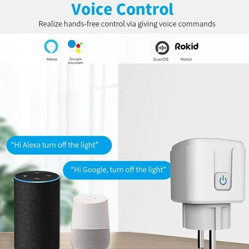 Smart WiFi Plug – 16A/20A, Energy Monitor, Alexa & Google Home