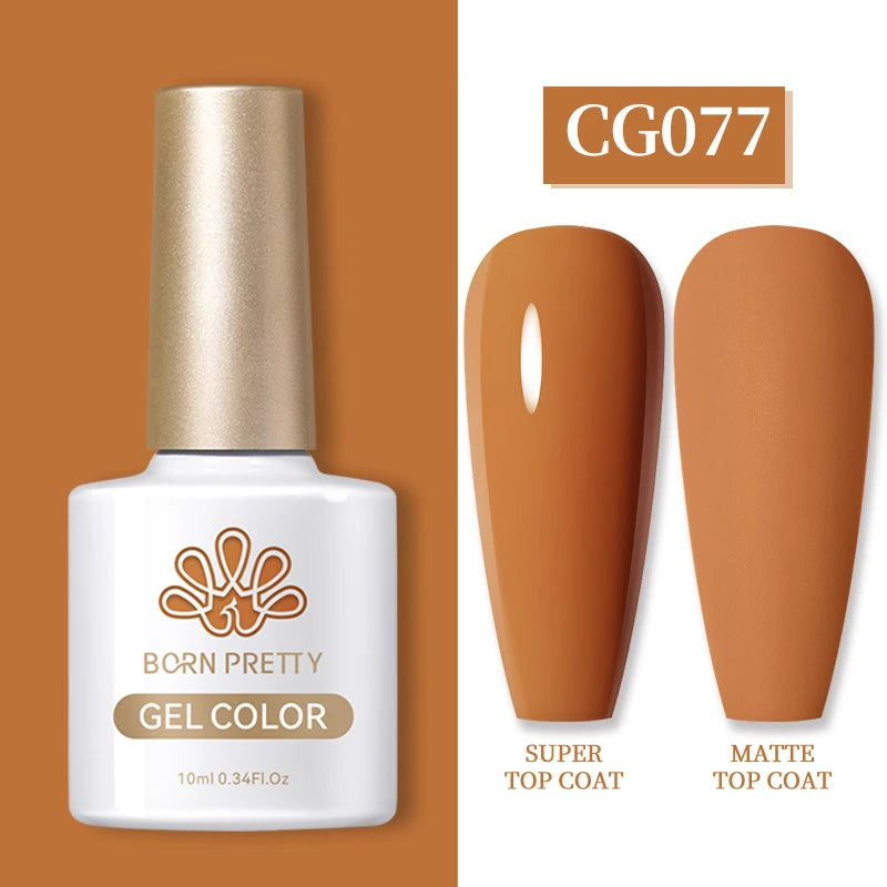BORN PRETTY 10ml Gel Nail Polish Gel 130 Colors Semi Permanent Solid Nail Gel Varnish Soak Off UV Gel for Base Top Coat