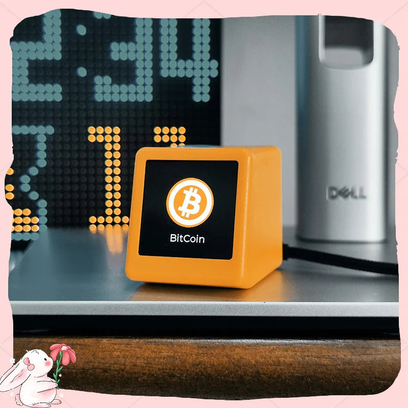 Bitcoin Price Display Ticker Smart Weather Clock Cryptocurrency Stock Exchange Rate & Gold Price Tracker Home Decor Desk Clock
