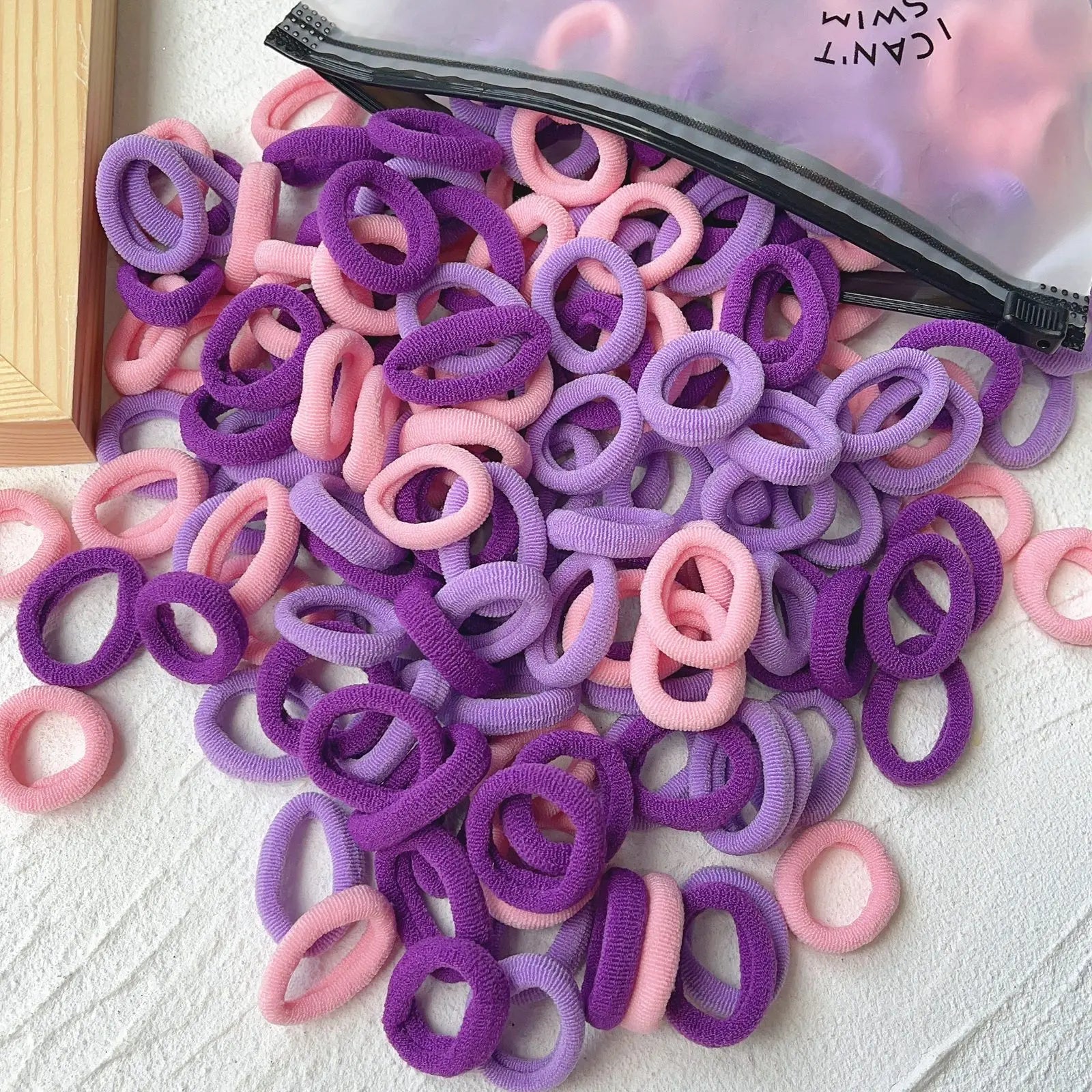 50PCS/Set Women Girls Basic Hair Bands  Simple Solid Colors Elastic Headband Hair Ropes Ties Hair Accessories Ponytail Holder