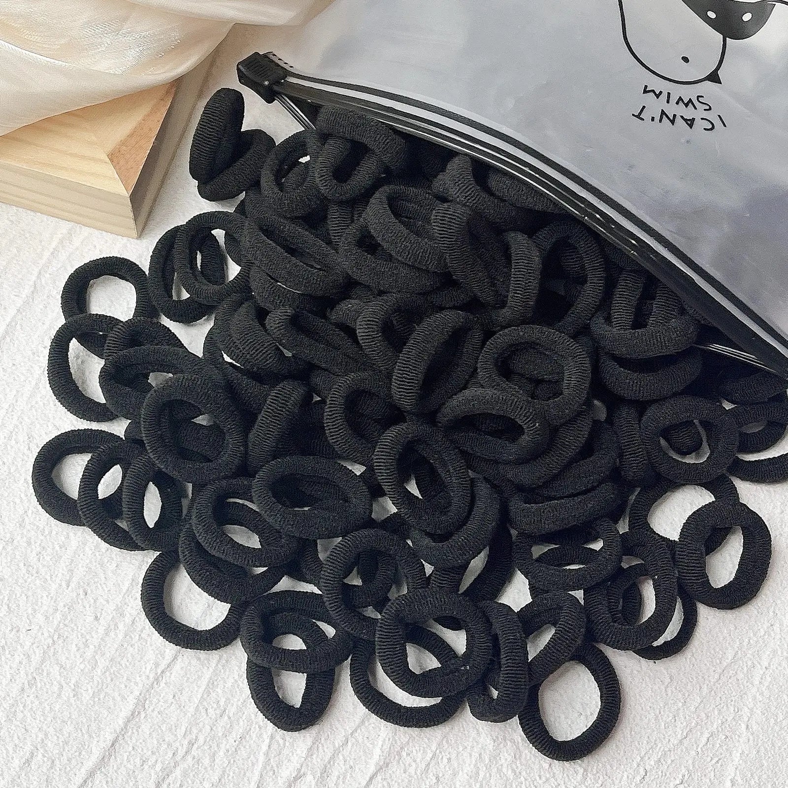 50PCS/Set Women Girls Basic Hair Bands  Simple Solid Colors Elastic Headband Hair Ropes Ties Hair Accessories Ponytail Holder