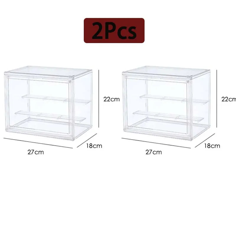 New Large Capacity Storage Box Organizer for Figures Acrylic Box Clear Blind Box Showcase Makeup Organizer for Bag