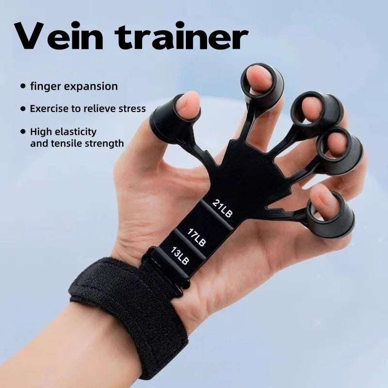 Finger exerciser, grip trainer, hand therapy, finger workout device, and hand strength trainer
