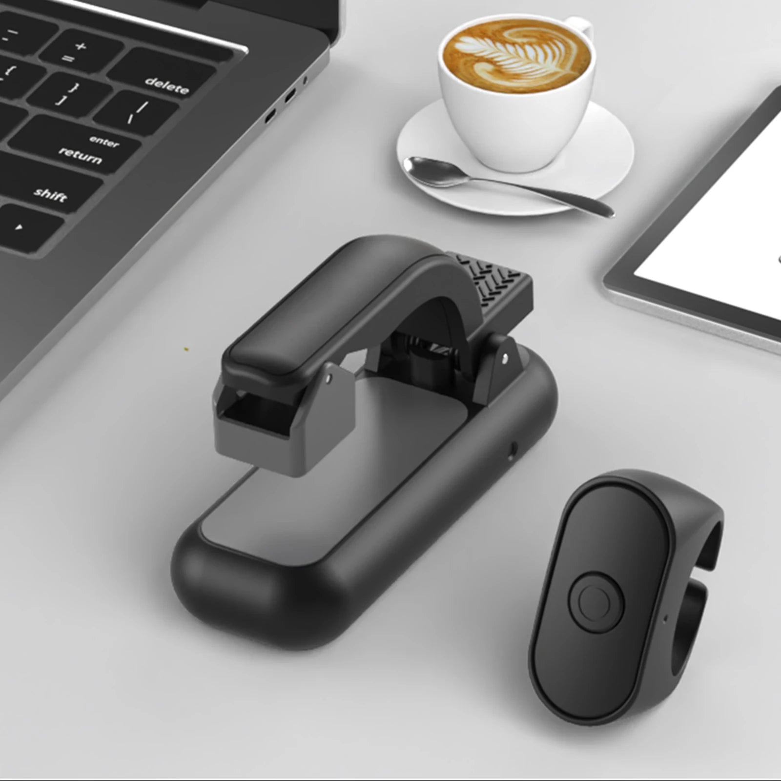 2-in-1 Page Turner Clicker Wireless Page Turner Remote Control E-Reader Phone Camera Record Trigger Remote for Kindle