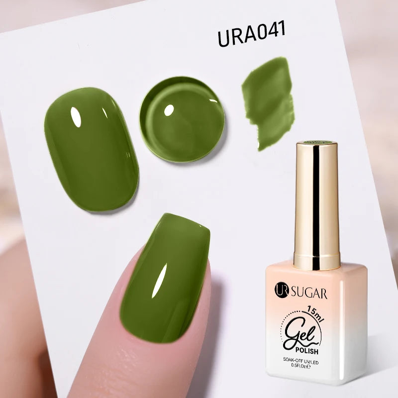 UR SUGAR 15ml Jelly Milky White Translucent Color Gel Polish Semi Permanent UV Gel Nail Art Soak Off Gel Varnish Latest Fashion