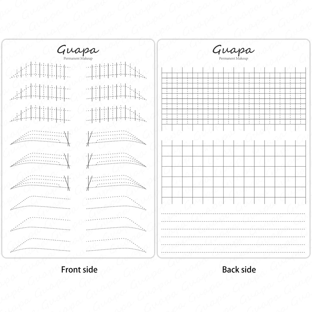 New Hair Stroke Pattern Practice Pad Double Sided Best Nano Brows Silicone Practice Skin For Permanent Makeup Basic Hair Stroke