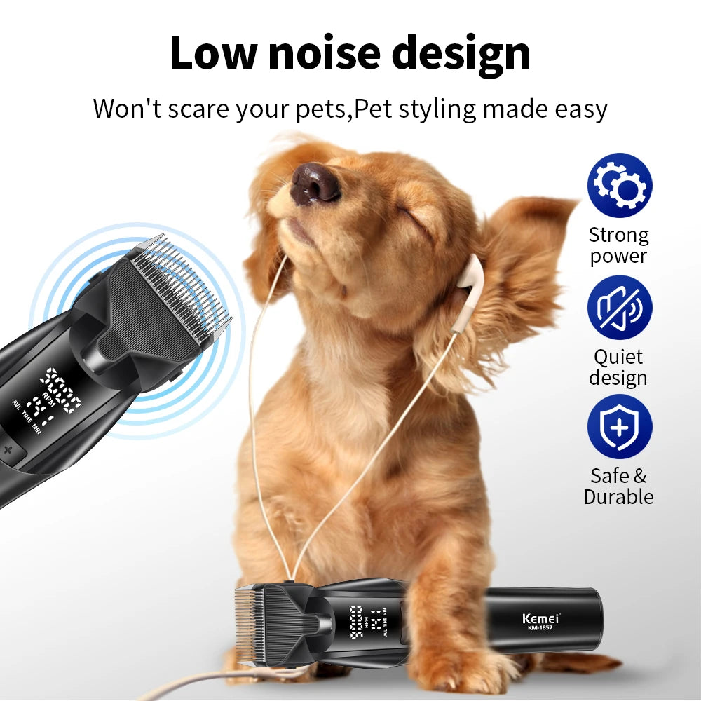 Kemei Professional Pet Grooming Tool Electric Pet Shaver Hair Shaver Km-1857 Electric Pet Hair Shaver For Dogs Cats