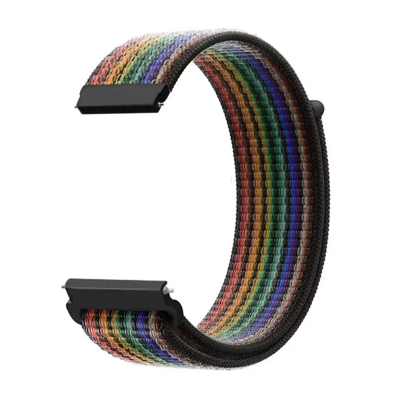 20mm 22mm Nylon Loop Strap For Garmin Forerunner 55 165 265 965 255 Active 5/Vivomove Trend/Vivoactive 5/Venu 3/2 Bracelet Belt