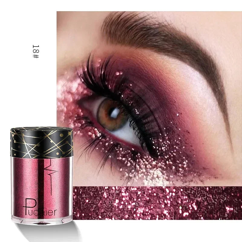 New Glitter Eye Shadow Professional Makeup Monochrome Shining Eyeshadow Sequins Universal Party Cosmetic
