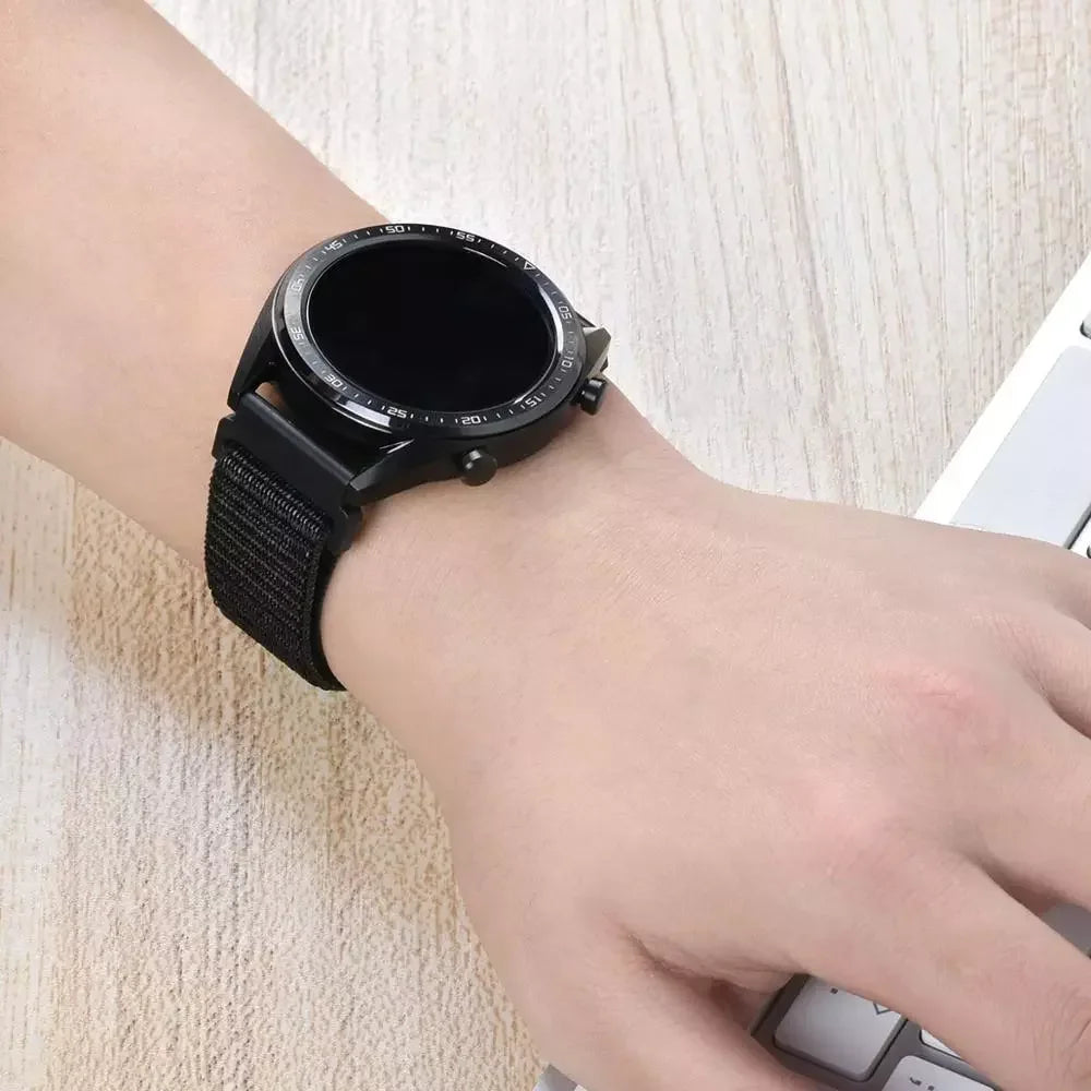 20mm 22mm Nylon Loop Strap For Garmin Forerunner 55 165 265 965 255 Active 5/Vivomove Trend/Vivoactive 5/Venu 3/2 Bracelet Belt