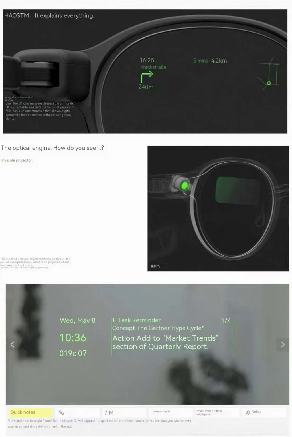 2025 Even Realities G1 AI Glasses Augmented Reality Camera Support GPT Deepseek AI Glasses