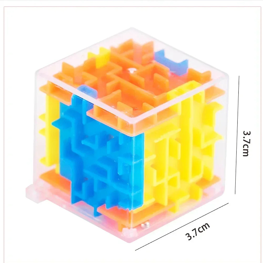 3D Maze Magic Cube Six-sided Transparent Puzzle Speed Cube Rolling Ball Magic Cubes Maze Toys For Children Stress Reliever Toys