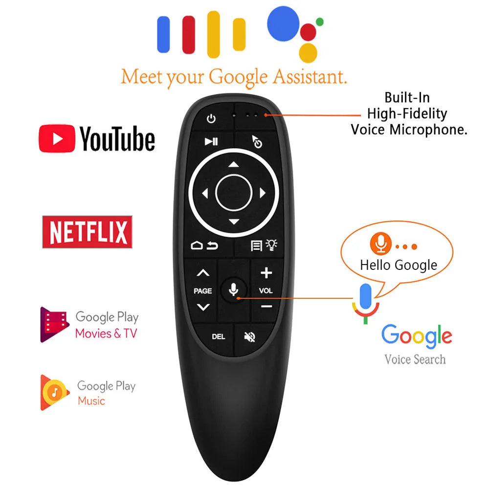 G10S PRO BT Voice Remote Control 2.4G With BT5.0 Wireless Air Mouse Gyroscope Smart Remote Backlit For PC Smart Android TV