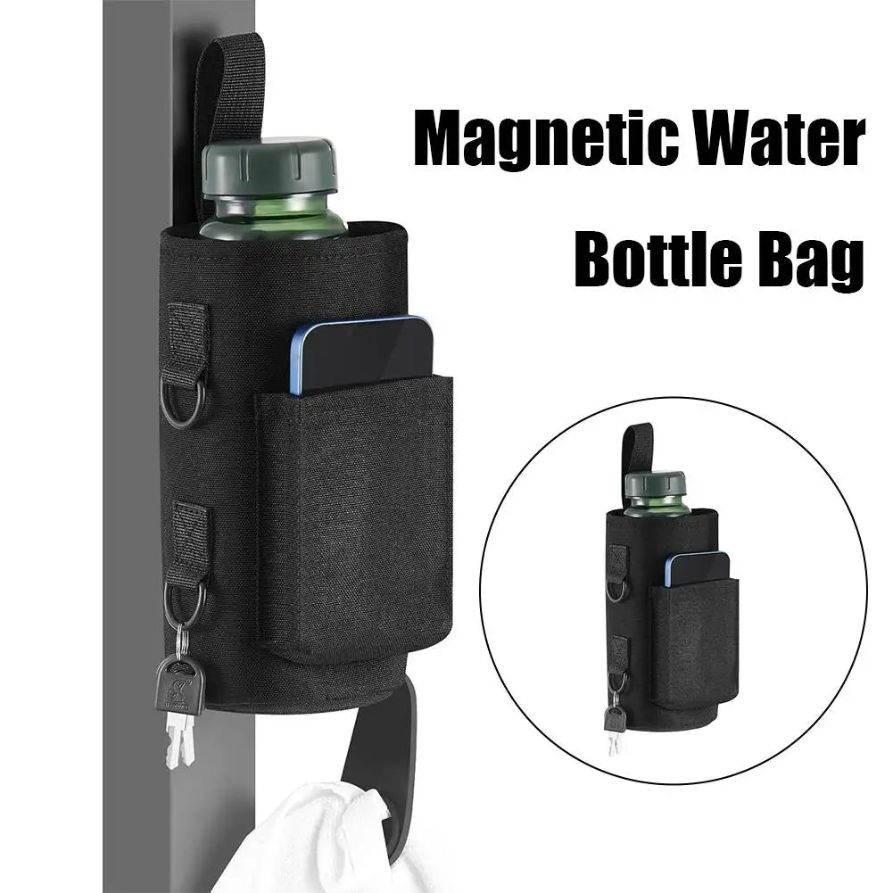 Magnetic Gym Water Bottle Bag – Hands-Free Sling Carrier for Workouts