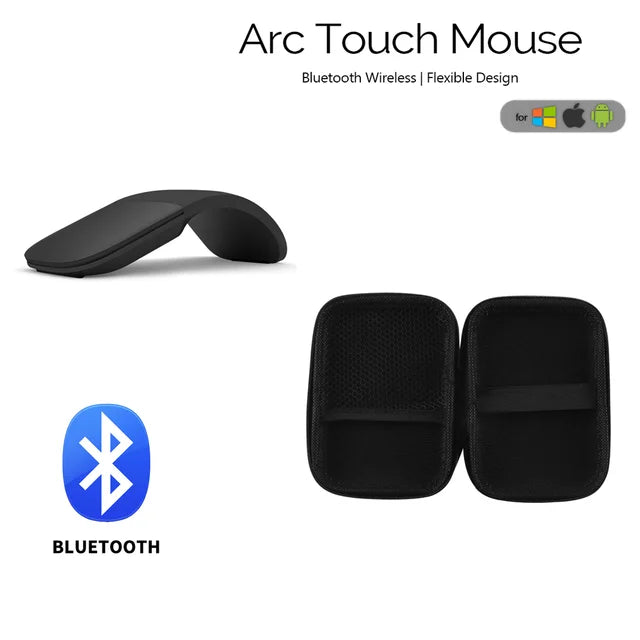 Bluetooth Folding Wireless Mouse Foldable Arc Touch Mini Mice Ergonomic Utra Thin Silent Gamer Mause For Microsoft Laptop PC Mac