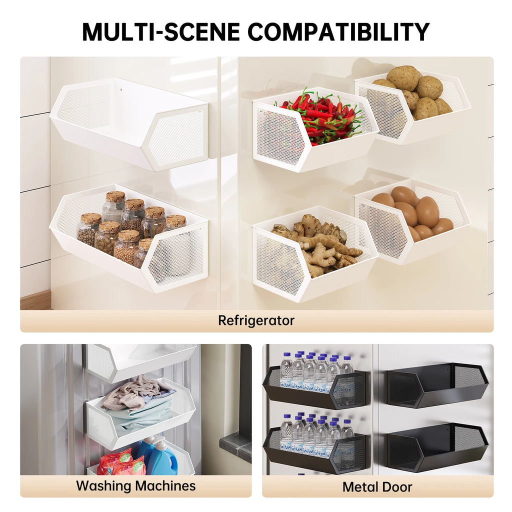 Magnetic Storage Rack for Balcony, Side of Washing Machine, Laundry Detergent Drying Ball, Bathroom Roller Side Magnetic Storage Shelf, No Drilling Required