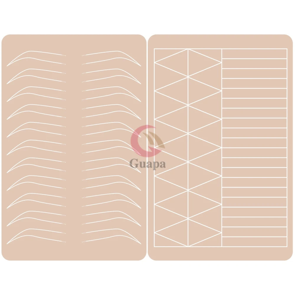 New Hair Stroke Pattern Practice Pad Double Sided Best Nano Brows Silicone Practice Skin For Permanent Makeup Basic Hair Stroke