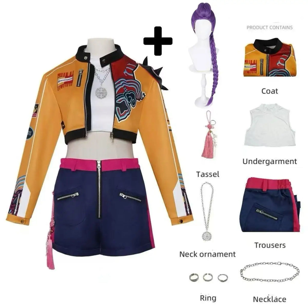 Rumi Cosplay Costume Set – KPop Halloween & Carnival Outfit for Women & Girls