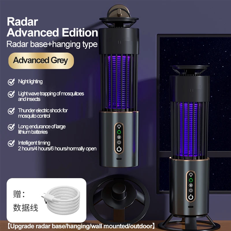 Insect Fly Trap Mosquito Killer Lamp Camping Lantern Usb Timing Electric Mosquito Swatter Outdoor Insect Killer Repellent 2025