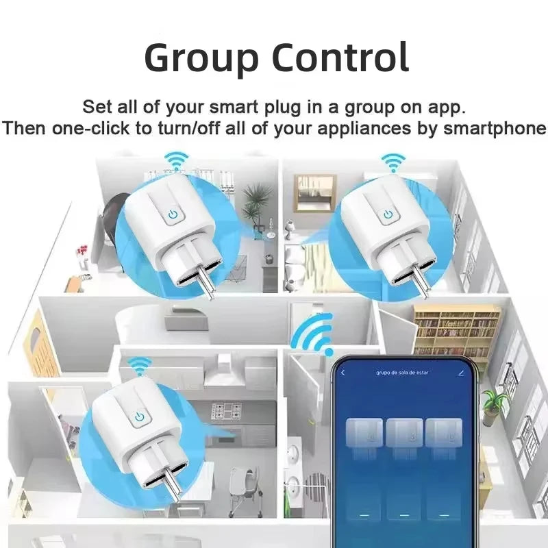 Smart WiFi Plug – 16A/20A, Energy Monitor, Alexa & Google Home