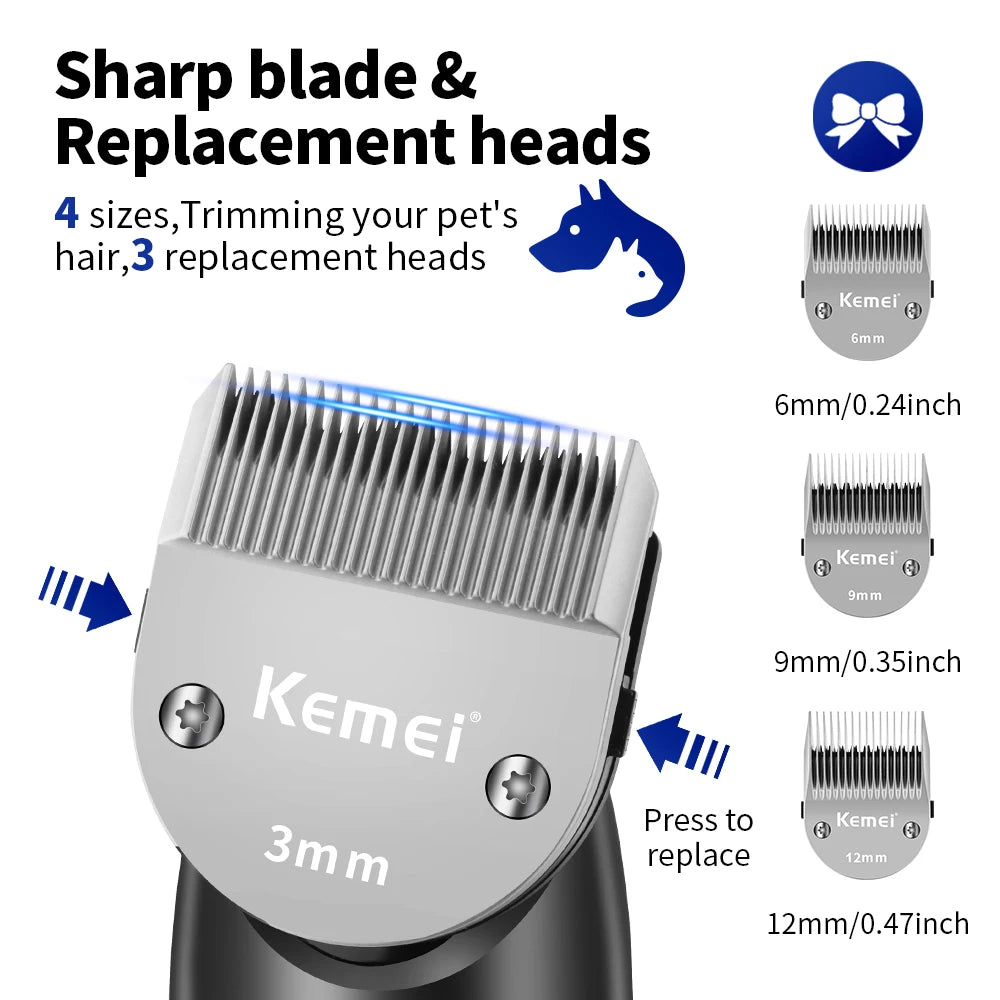 Kemei Professional Pet Grooming Tool Electric Pet Shaver Hair Shaver Km-1857 Electric Pet Hair Shaver For Dogs Cats