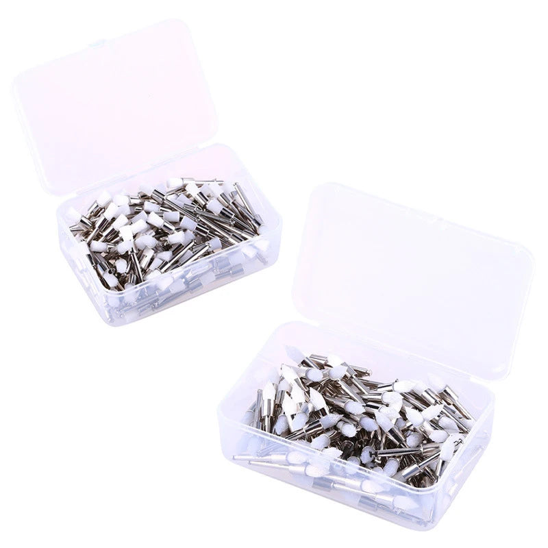 100pcs/box Disposable Dental Polisher Nylon Bristle Care Head Brush Whitening Prophy Bruses Dentist Tools