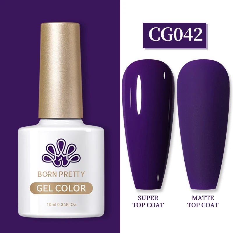 BORN PRETTY 10ml Gel Nail Polish Gel 130 Colors Semi Permanent Solid Nail Gel Varnish Soak Off UV Gel for Base Top Coat