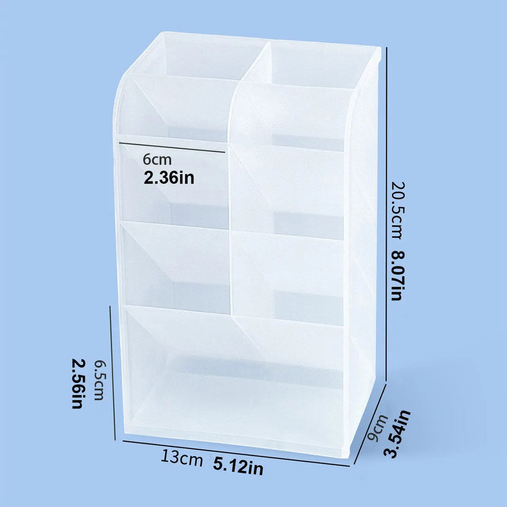 Multi functional desktop pen holder, transparent large capacity pen holder, stationery organizer, office desk pen storage rack