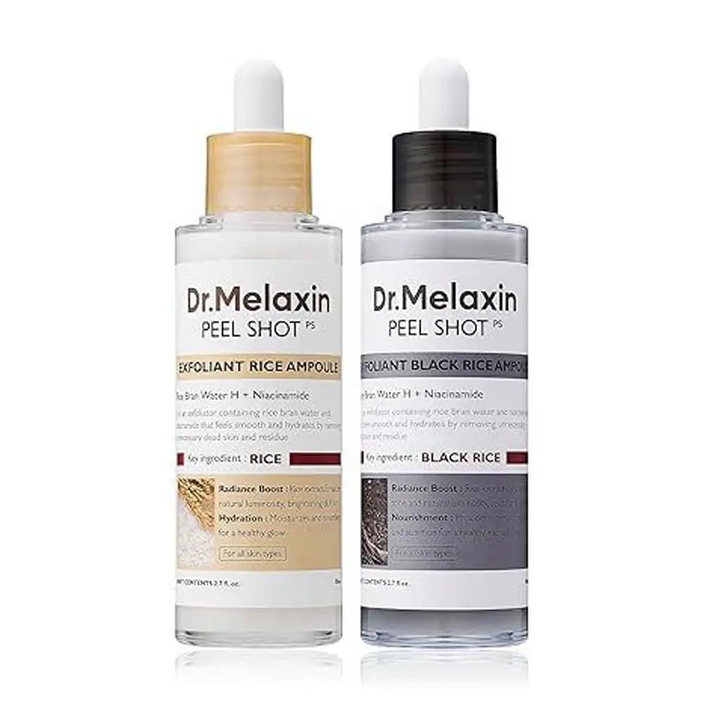 White And Black Rice Soften Serum Peel Shot Deep Moisturizing Exfoliating Essence Improve Dryness Oil-Control Gentle Skin Care