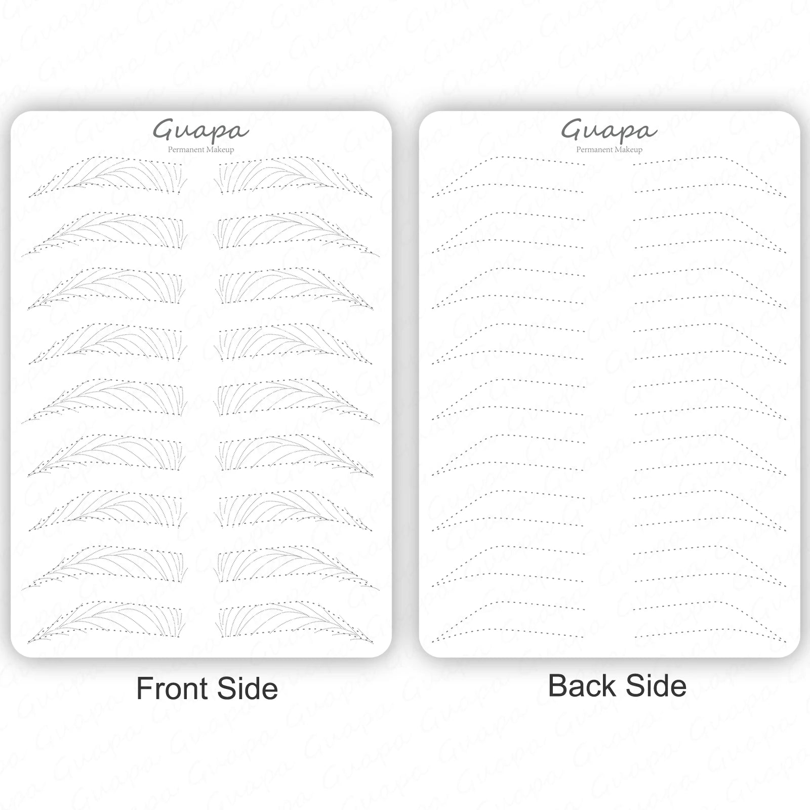 New Hair Stroke Pattern Practice Pad Double Sided Best Nano Brows Silicone Practice Skin For Permanent Makeup Basic Hair Stroke