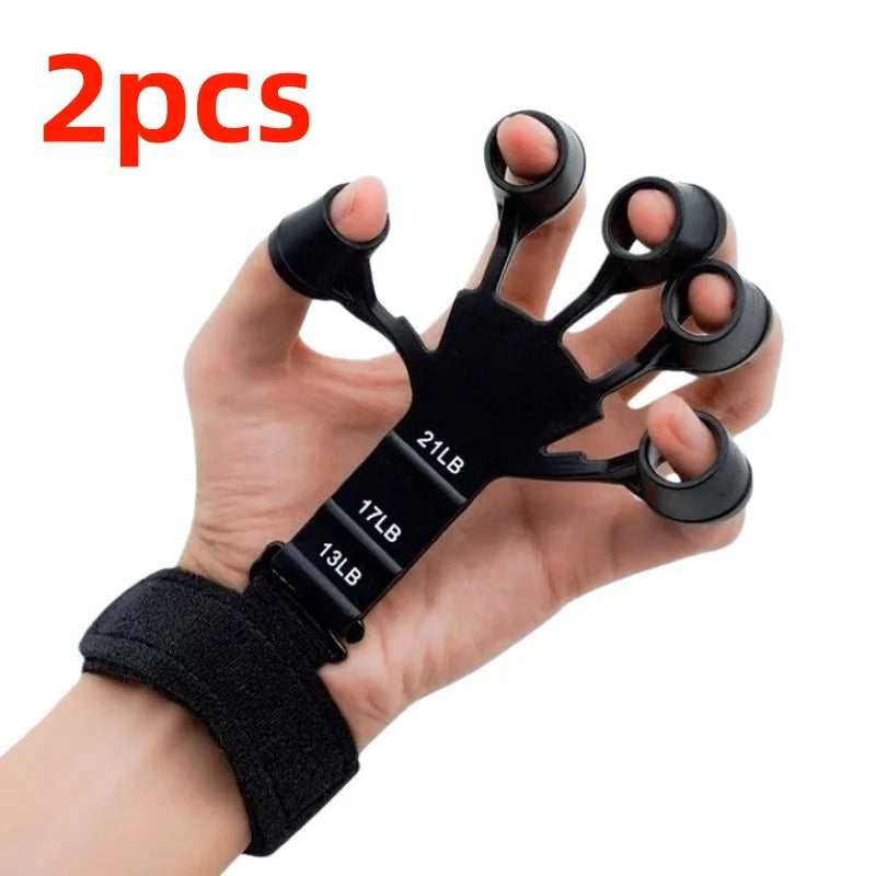 Finger exerciser, grip trainer, hand therapy, finger workout device, and hand strength trainer