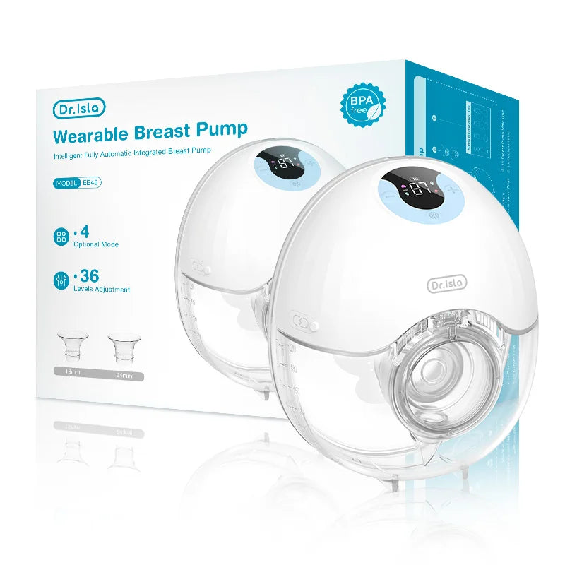 Dr. ISLA Wearable Breast Pump – Hands-Free Electric, 4 Modes & 36 Levels
