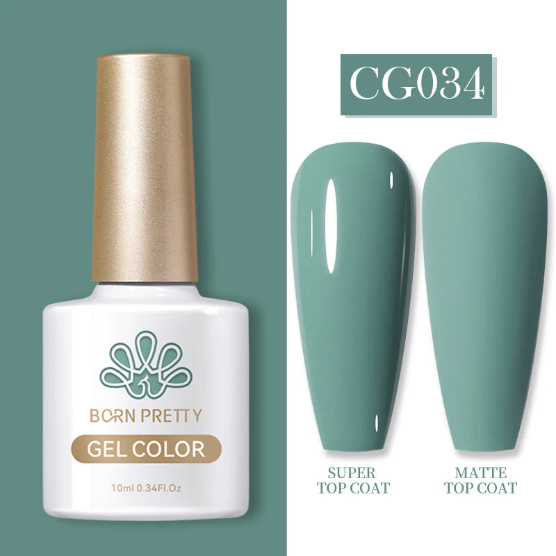 BORN PRETTY 10ml Gel Nail Polish Gel 130 Colors Semi Permanent Solid Nail Gel Varnish Soak Off UV Gel for Base Top Coat