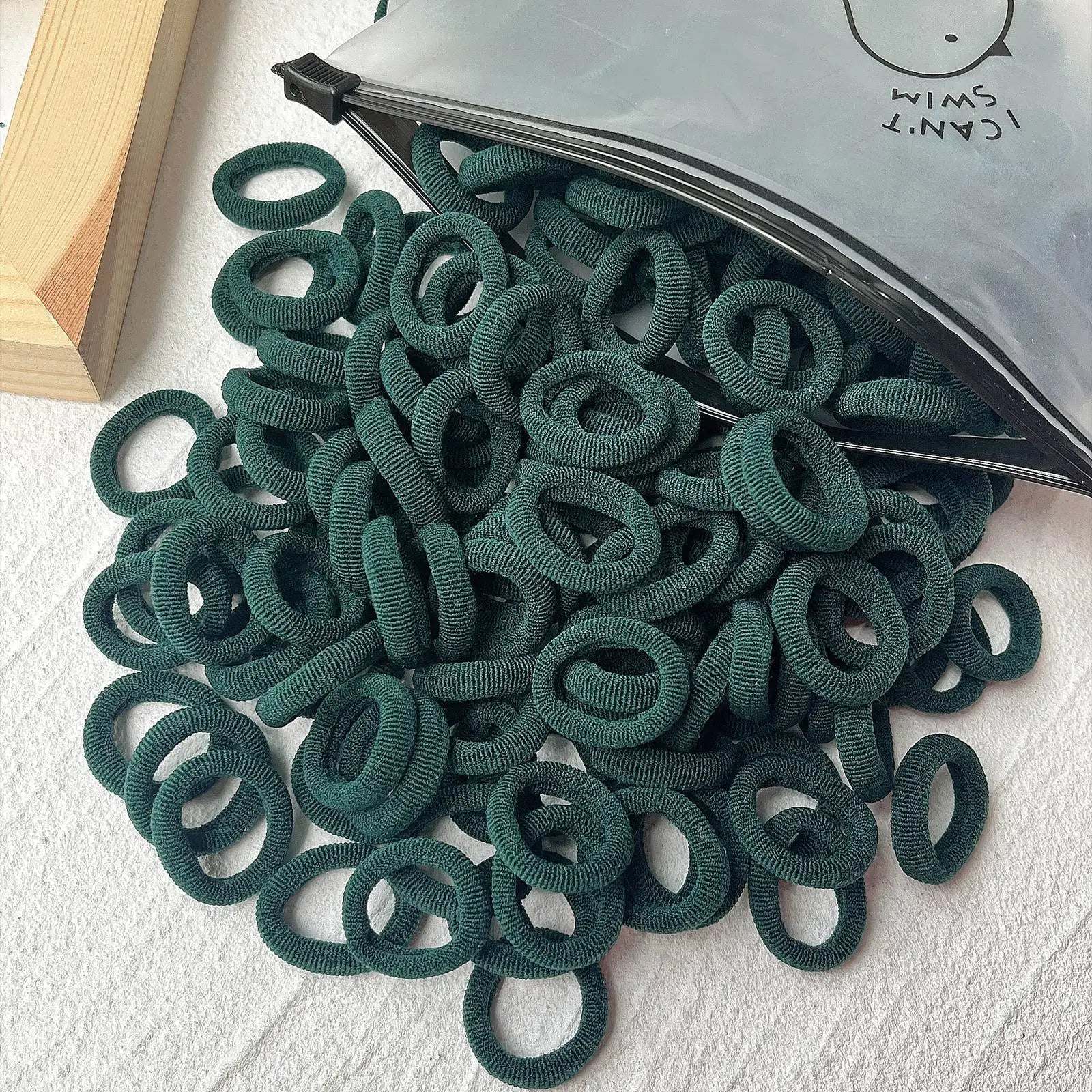 50PCS/Set Women Girls Basic Hair Bands  Simple Solid Colors Elastic Headband Hair Ropes Ties Hair Accessories Ponytail Holder