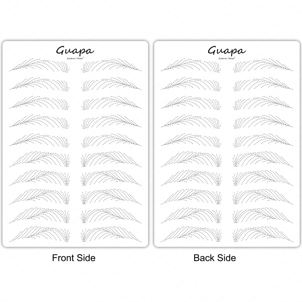 New Hair Stroke Pattern Practice Pad Double Sided Best Nano Brows Silicone Practice Skin For Permanent Makeup Basic Hair Stroke