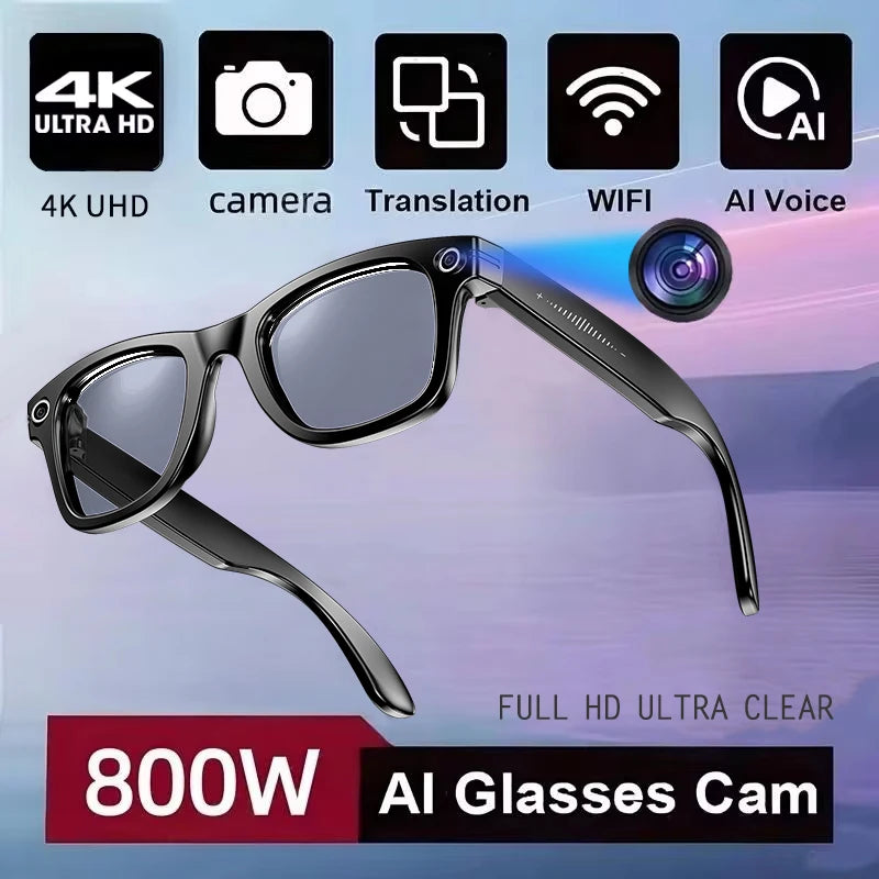 AI Smart Glasses – ChatGPT 4.0, Colour-Change Lenses & 4K Camera