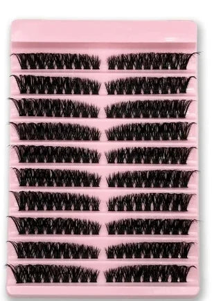 MIAOJIE DIY Lash Extension Kit 720pcs Lash Clusters Individual Eyelashes Kit with Lash Bond and Seal Wispy Natural Mange Lashes