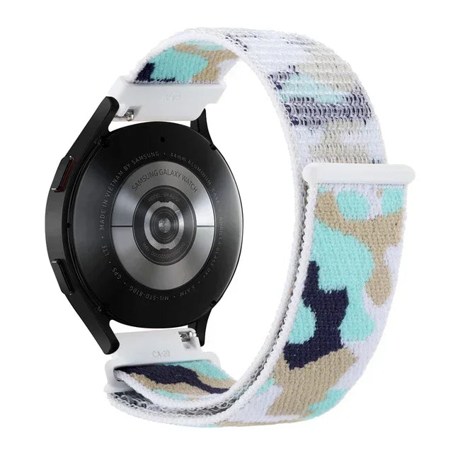 20mm 22mm Nylon Loop Strap For Garmin Forerunner 55 165 265 965 255 Active 5/Vivomove Trend/Vivoactive 5/Venu 3/2 Bracelet Belt