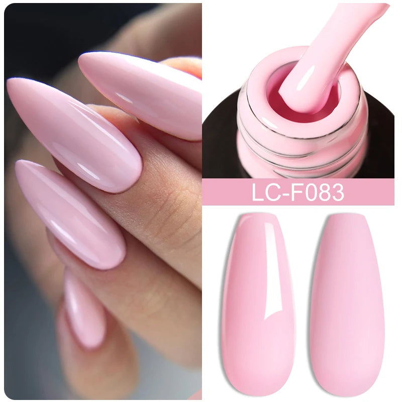 LILYCUTE 15ML Quick Extension Gel Nail Polish Milky White Clear Pink Color French Manicure Finger Prolong Nail Hard Gel Varnish