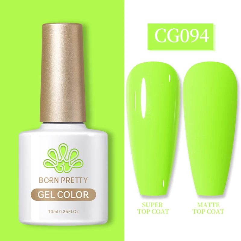 BORN PRETTY 10ml Gel Nail Polish Gel 130 Colors Semi Permanent Solid Nail Gel Varnish Soak Off UV Gel for Base Top Coat