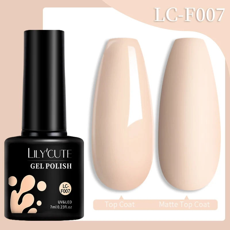 LILYCUTE 15ML Quick Extension Gel Nail Polish Milky White Clear Pink Color French Manicure Finger Prolong Nail Hard Gel Varnish