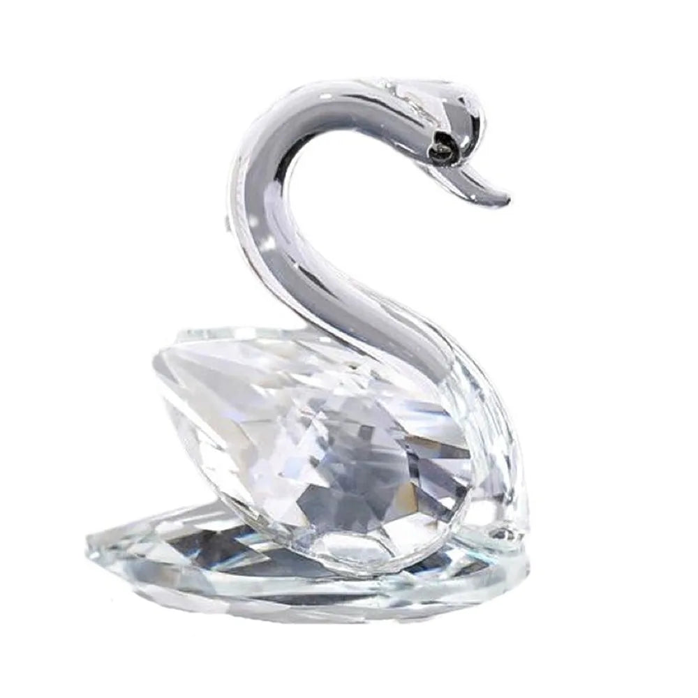Creative Crystal Swans Ornaments Desktop Decoration Miniature Gift Diamond Swans Crafts Small Statue Elegant