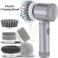 Electric Spin Scrubber – Cordless Rechargeable Cleaning Brush with 5 Brush Heads
